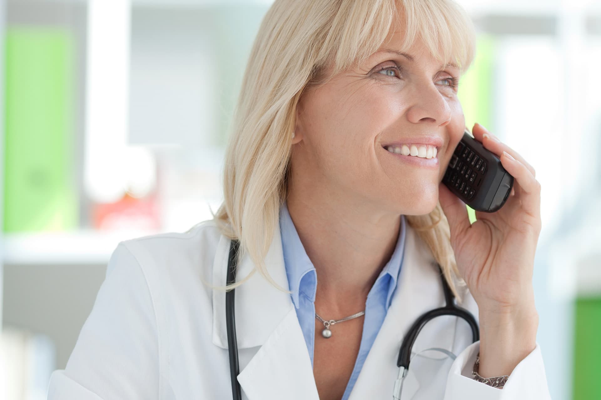 Doctor on the phone at Office